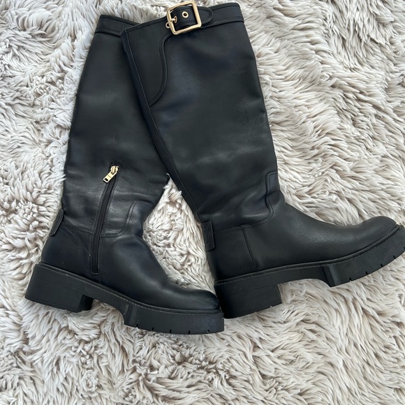 Coach lili black leather boots - Picture 1 of 5